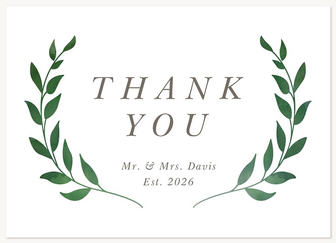 Charmed Greenery Thank You Cards 