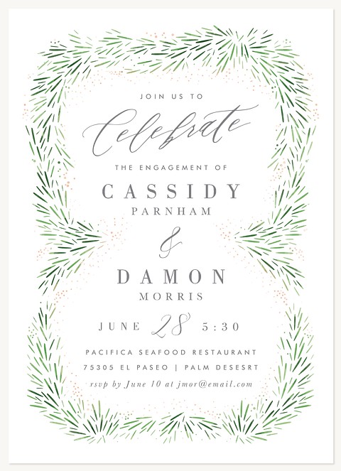 Secret Garden Engagement Party Invitations