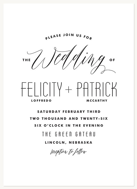 Central Park Wedding Invitations