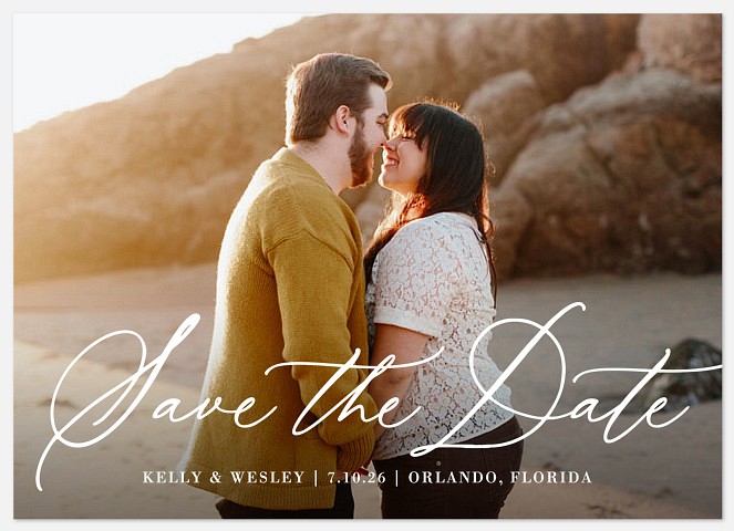 Classically Written Save the Date Photo Cards