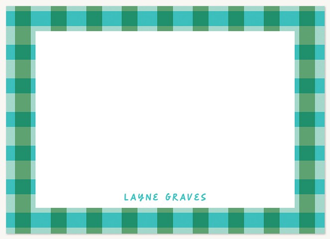 Gingham Frame Stationery