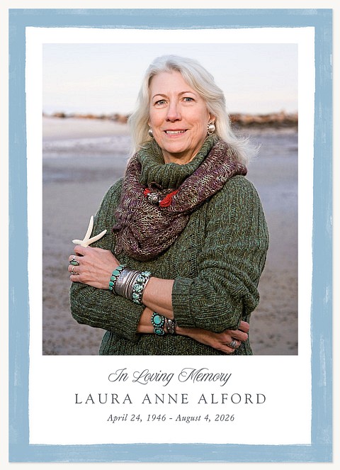 Painted Border Memorial & Sympathy Cards