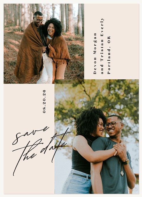 Modern Pairing Save the Date Cards