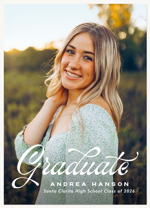 Ribbon Script Graduation Cards