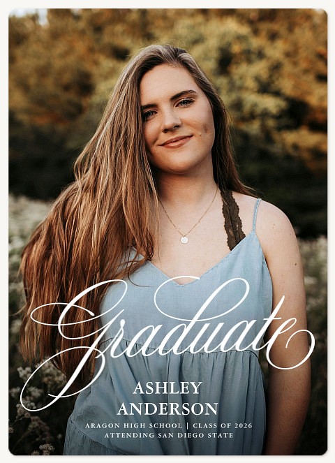 Signature Flourish Graduation Cards