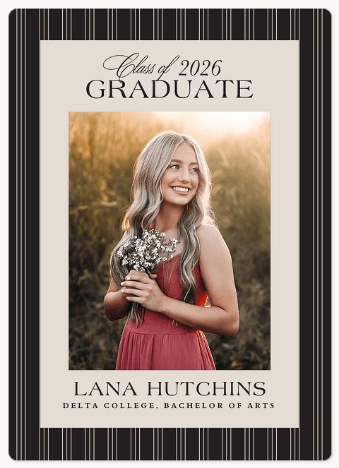 Stylish Stripes Graduation Cards