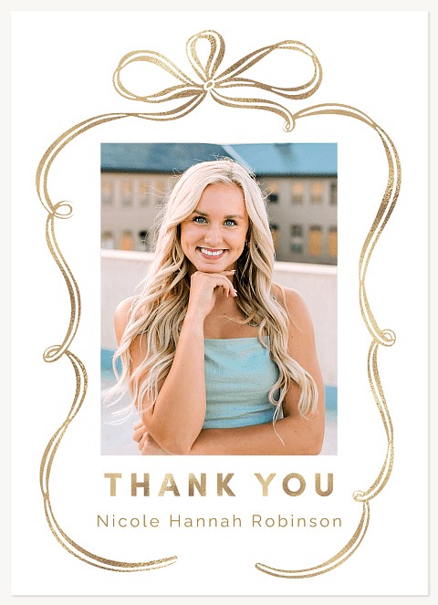 Big Bow Thanks Thank You Cards 