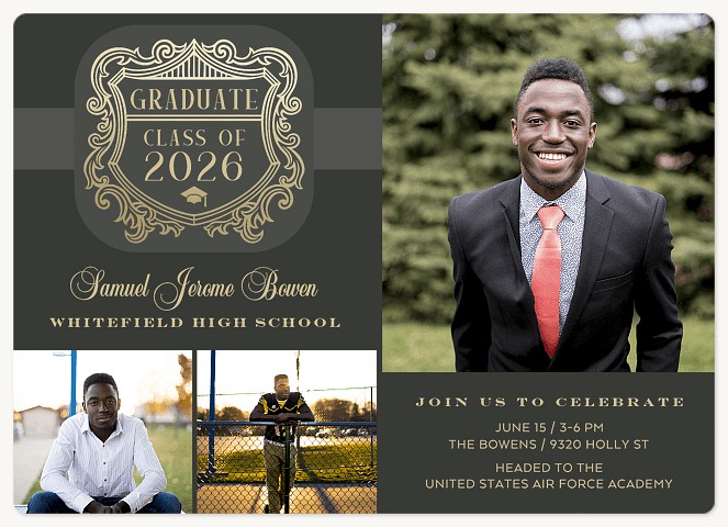 Elegant Crest Graduation Cards