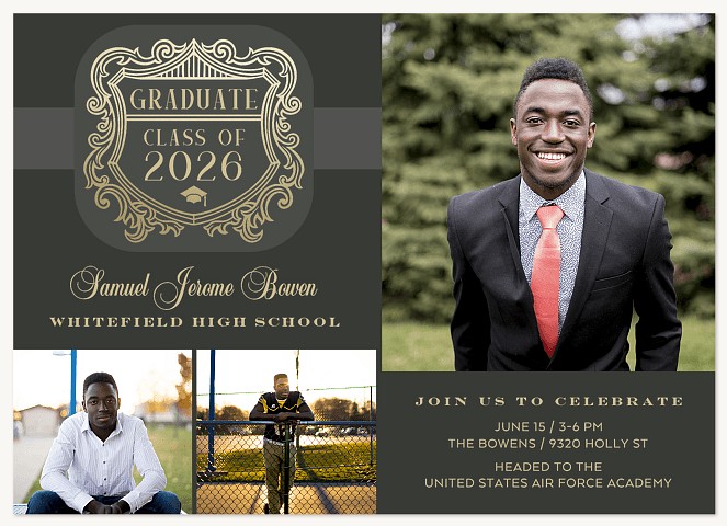 Elegant Crest Graduation Cards