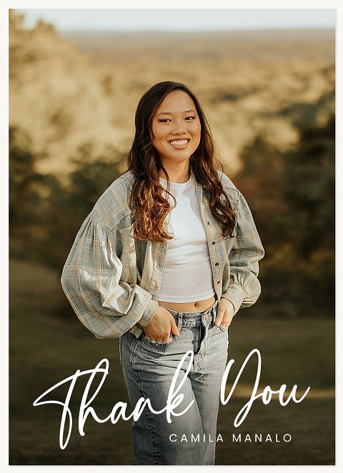 White Out Thanks Thank You Cards 