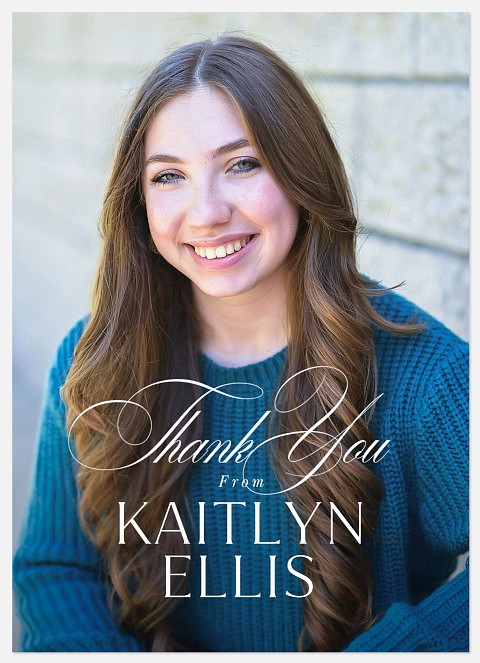 Formal Script Thank You Cards 