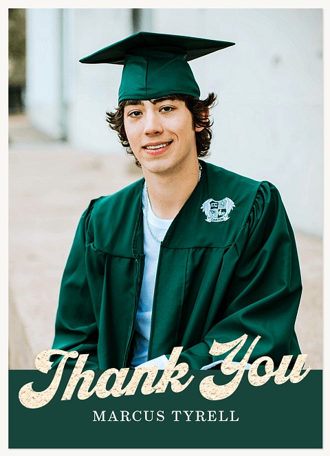 Retro Varsity Thanks Thank You Cards 