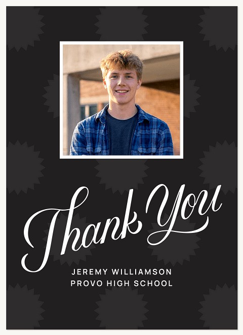 Commencement Script Thanks Thank You Cards 