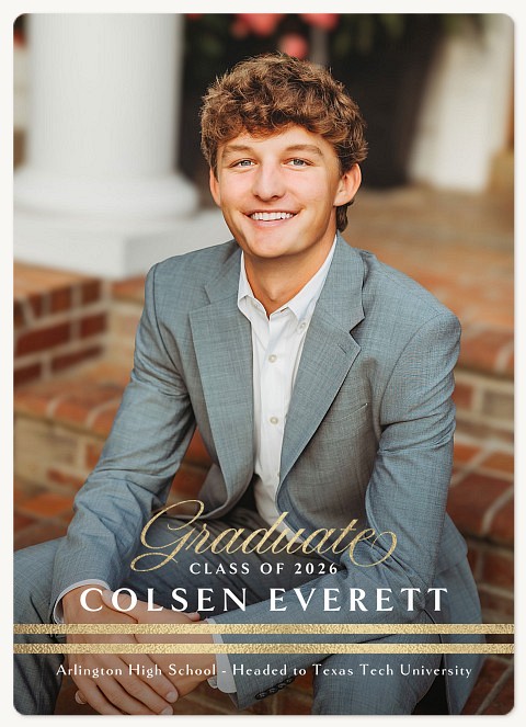 Golden Stripes Graduation Cards