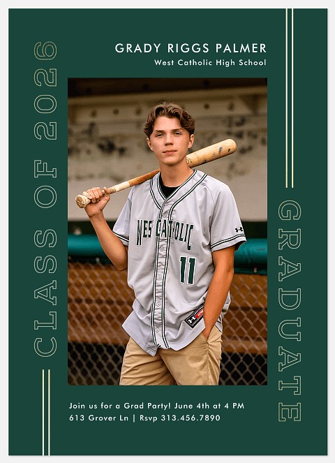 Collegiate Style Graduation Cards