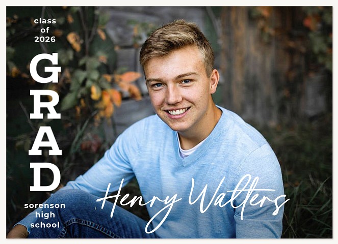 Vertical Block Type Graduation Cards