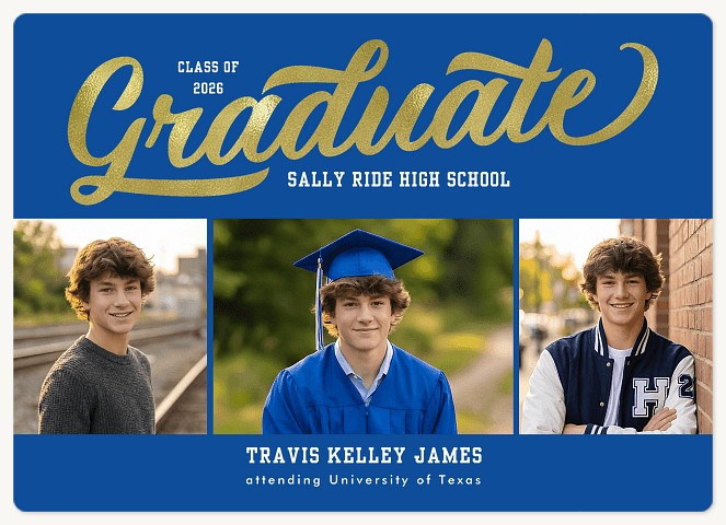 Script Banner Graduation Cards