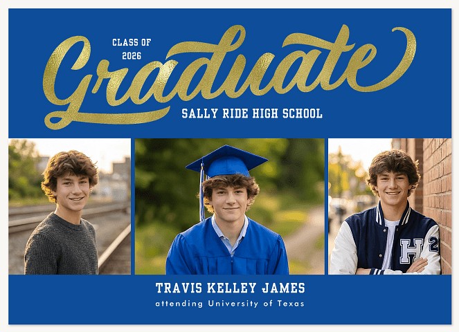 Script Banner Graduation Cards