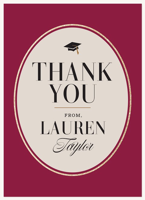 Big Oval Thank You Cards 