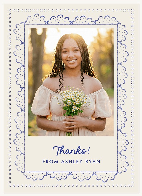 Vintage Border Thanks Thank You Cards 