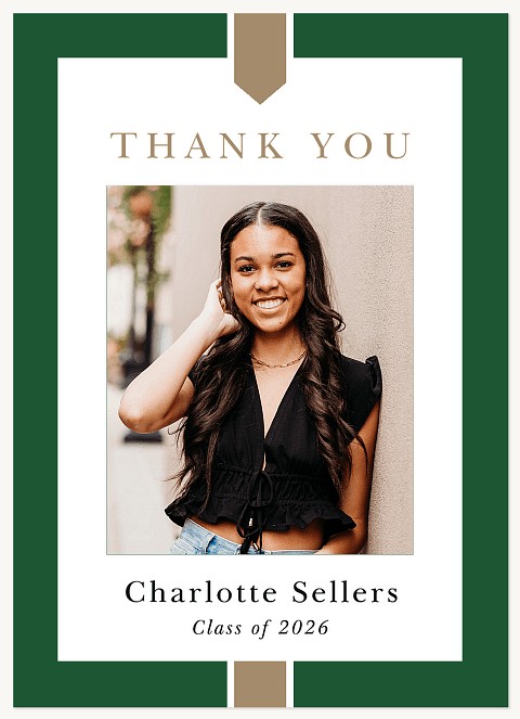 Gold Sash Thank You Cards 