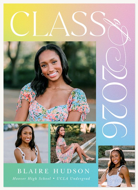 Pastel Milestone Graduation Cards