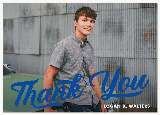 Varsity Overlay Thank You Cards 