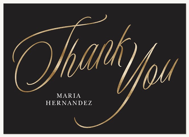 Script & Glamour Thank You Cards 