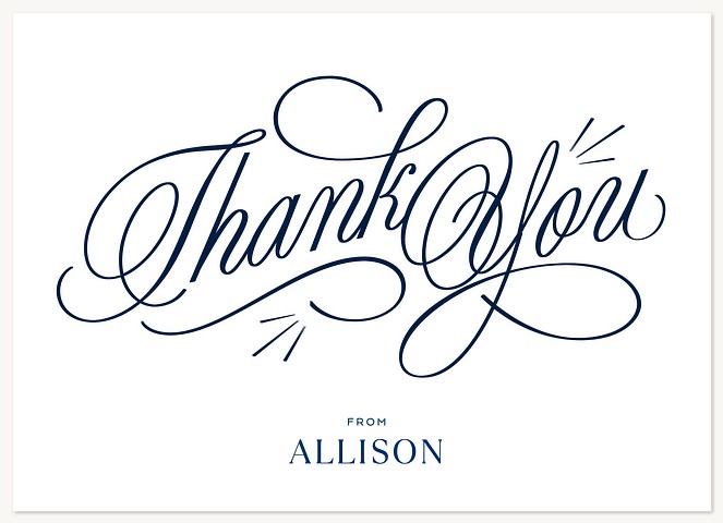 Elegant Grad Thanks Thank You Cards 