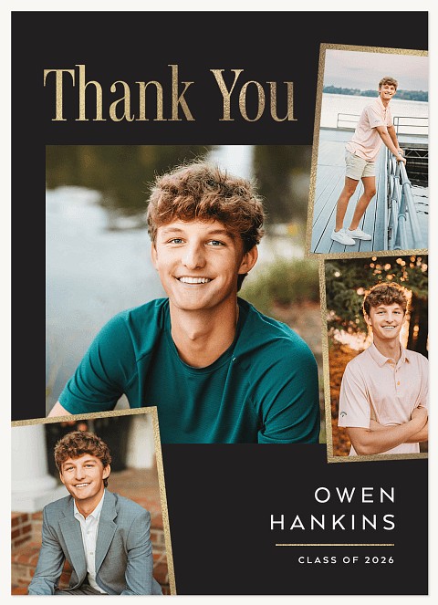 Glistening Collage Thank You Cards 