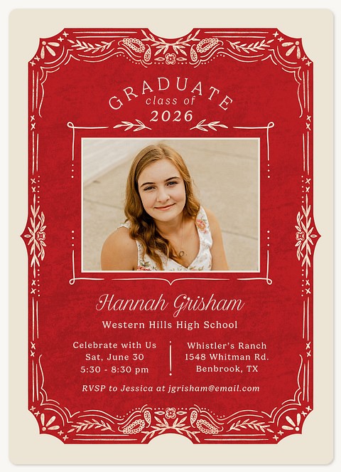 Bandana Rodeo Graduation Cards