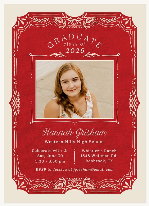 Bandana Rodeo Graduation Cards