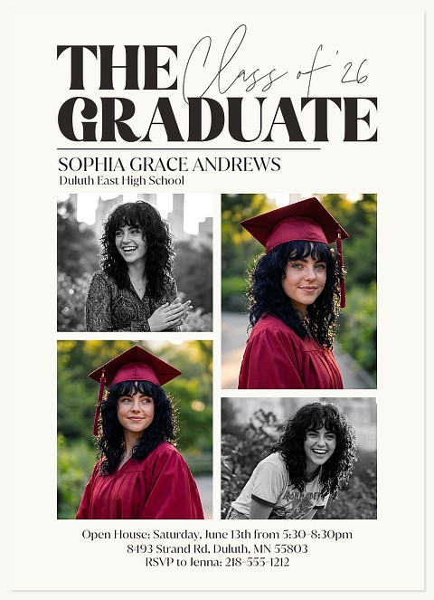 Editorial Frames Graduation Cards