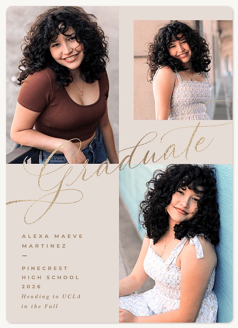 Scripted On Corners Graduation Cards