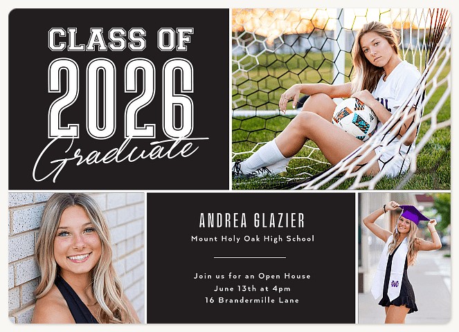 Sporty Collage Graduation Cards