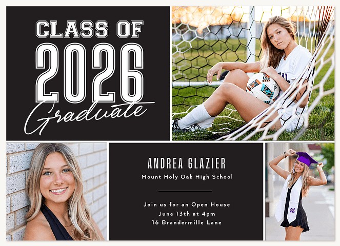 Sporty Collage Graduation Cards