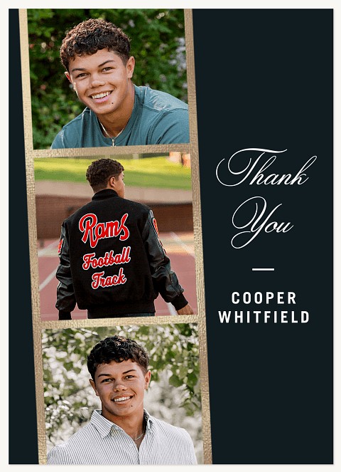 Gilded Filmstrip Thank You Cards 