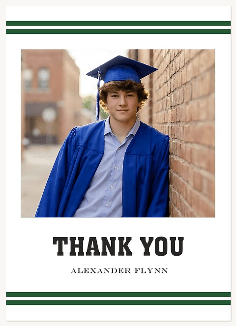 Vintage Stripes Thanks Thank You Cards 