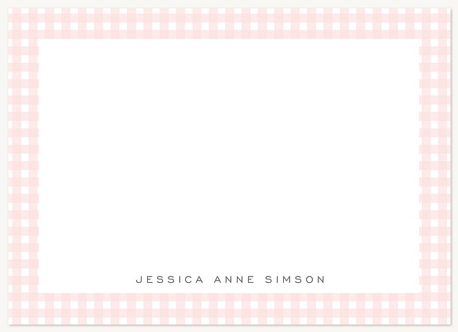 Painted Gingham Stationery
