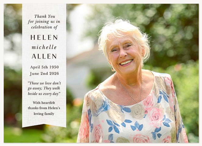 Perfect Memory Memorial & Sympathy Cards