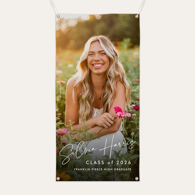 Inscribed Graduation Photo Banner Custom Banners