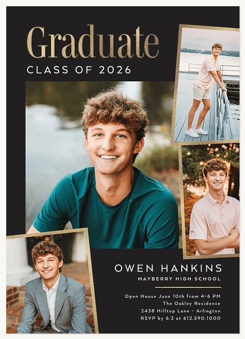 Glistening Collage Graduation Cards