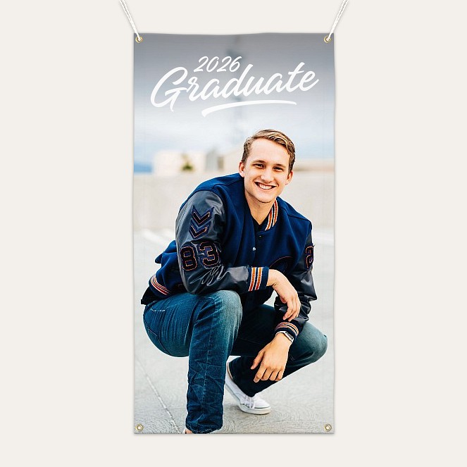 Brushed Graduate Photo Banner Custom Banners