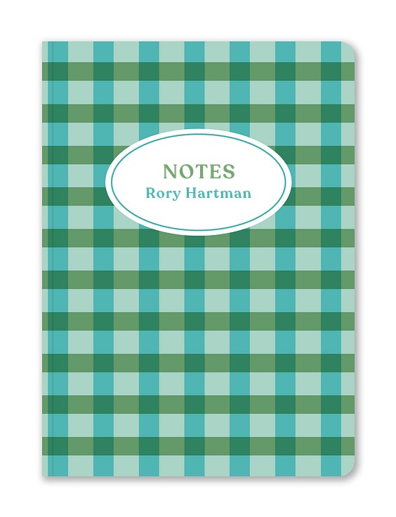 Green Plaid Custom Softcover Journals