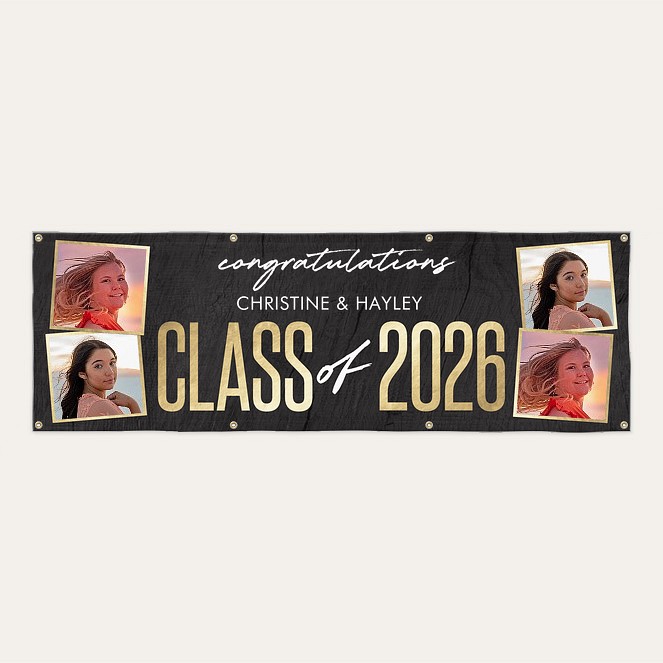 Rustic Charm Graduation Banner Custom Banners
