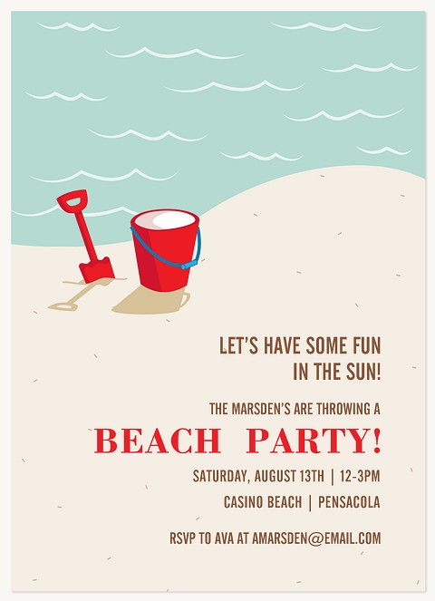 Sun & Sand Summer Party Invitations