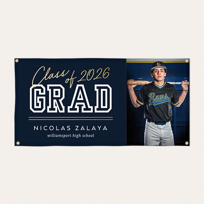 Varsity Grad Banner Custom Banners