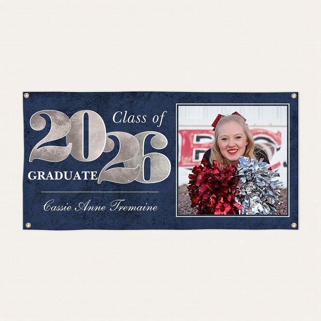 Silver Standard Graduation Banner Custom Banners