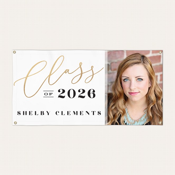 Golden Class Graduation Banner  Custom Banners
