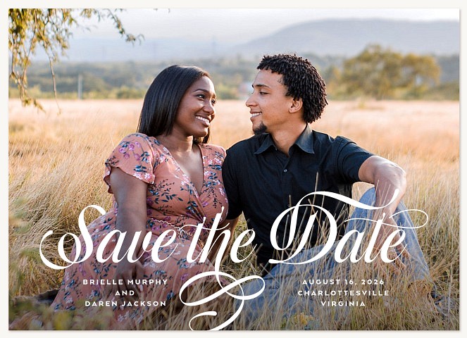 Lavish Script Save the Date Cards